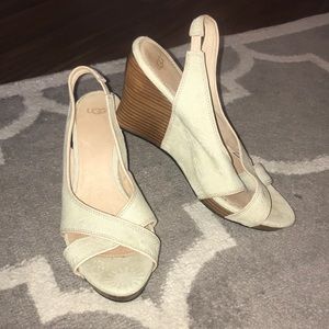 Tan Ugg wedges, size 8 1/2